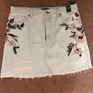 abercrombie jean skirt